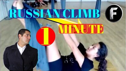 1 minute to learn circus, russian climb on fabrics
