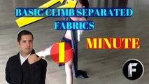 1 minute to learn circus, basic climb on separated fabrics