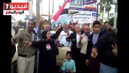 احتفالية لأهالى كفر الشيخ لدعم الجيش والشرطة بميدان النصر