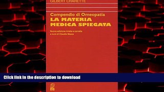 Best books  la materia medica spiegata: compendio di omeopatia: 2 (HOMEOPATHICA) (Italian Edition)