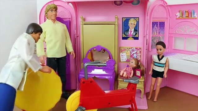 Frozen Anna & Kristoff Kids Family Bad Gift Barbie Workout Exercise Equipment DisneyCarToys