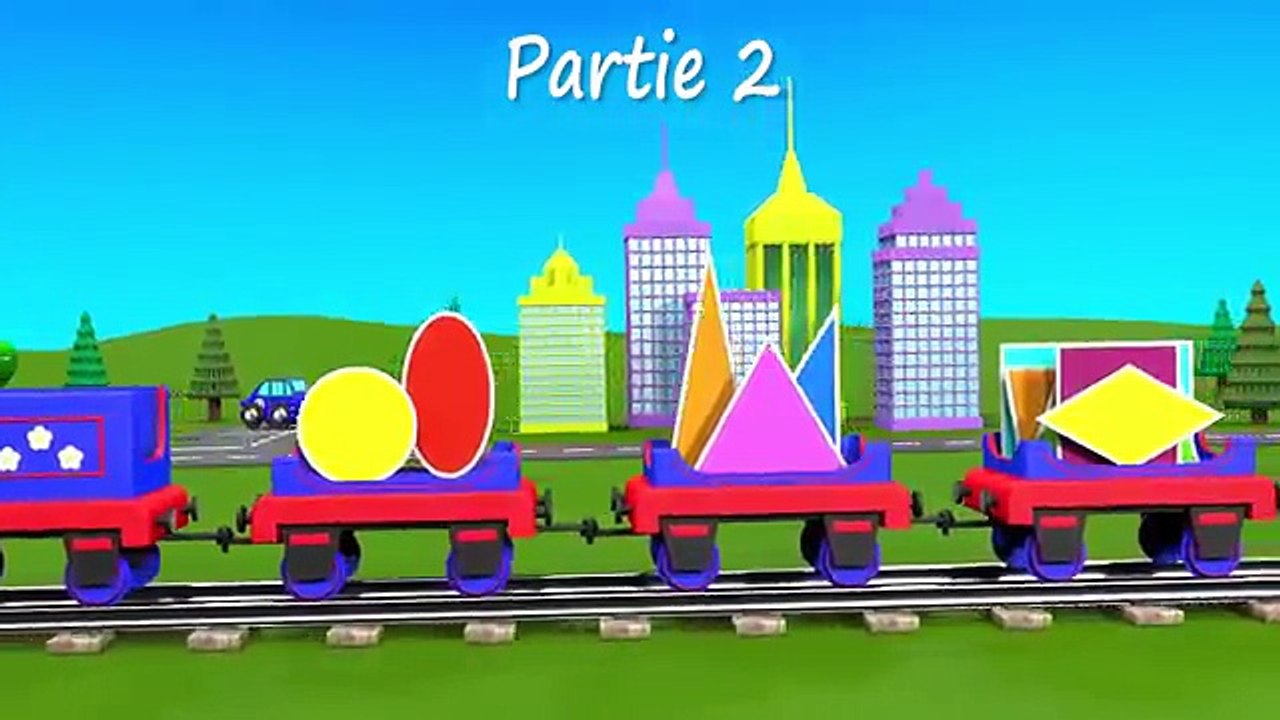 Dessins animés éducatifs. Apprenez les formes géométriques avec le train Tchou-Tchou - 2 !