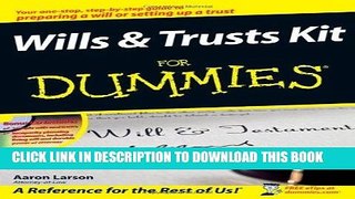 Best Seller Wills and Trusts Kit For Dummies Free Read