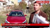 Erzurum'un Oltu ilçesinde yaşayan Volkan Alkan, satın aldığı sıfır kilometre otomobil hasarsız ama boyalı çıktı.