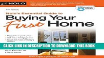 Best Seller Nolo s Essential Guide to Buying Your First Home (Nolo s Essential Guidel to Buying