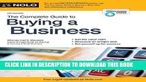 Best Seller Complete Guide to Buying a Business, The Free Download