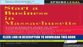 Ebook How to Start a Business in Massachusetts (Legal Survival Guides) Free Read