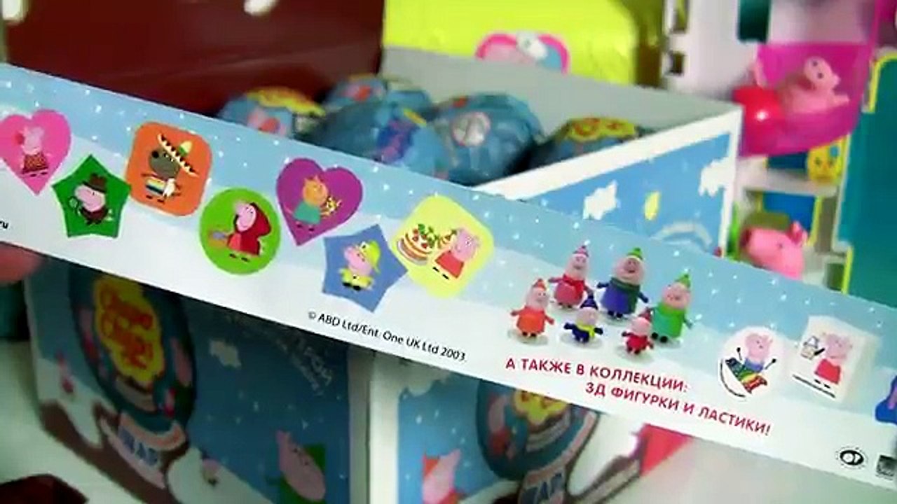 Chupa Chups Peppa Pig Christmas Surprise Box of Choco Eggs with Mommy Daddy George Pig Чупа Чупс