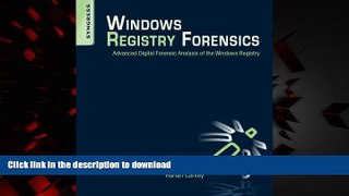 Buy book  Windows Registry Forensics: Advanced Digital Forensic Analysis of the Windows Registry