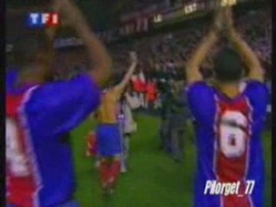 PSG-LA COROGNE 95-96, tour d'honneur