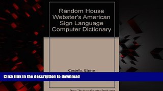 Buy books  Random House Webster s American Sign Language Computer Dictionary
