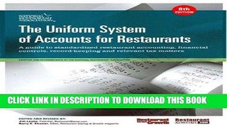 [PDF] The Uniform System of Accounts for Restaurants (8th Edition) Popular Collection