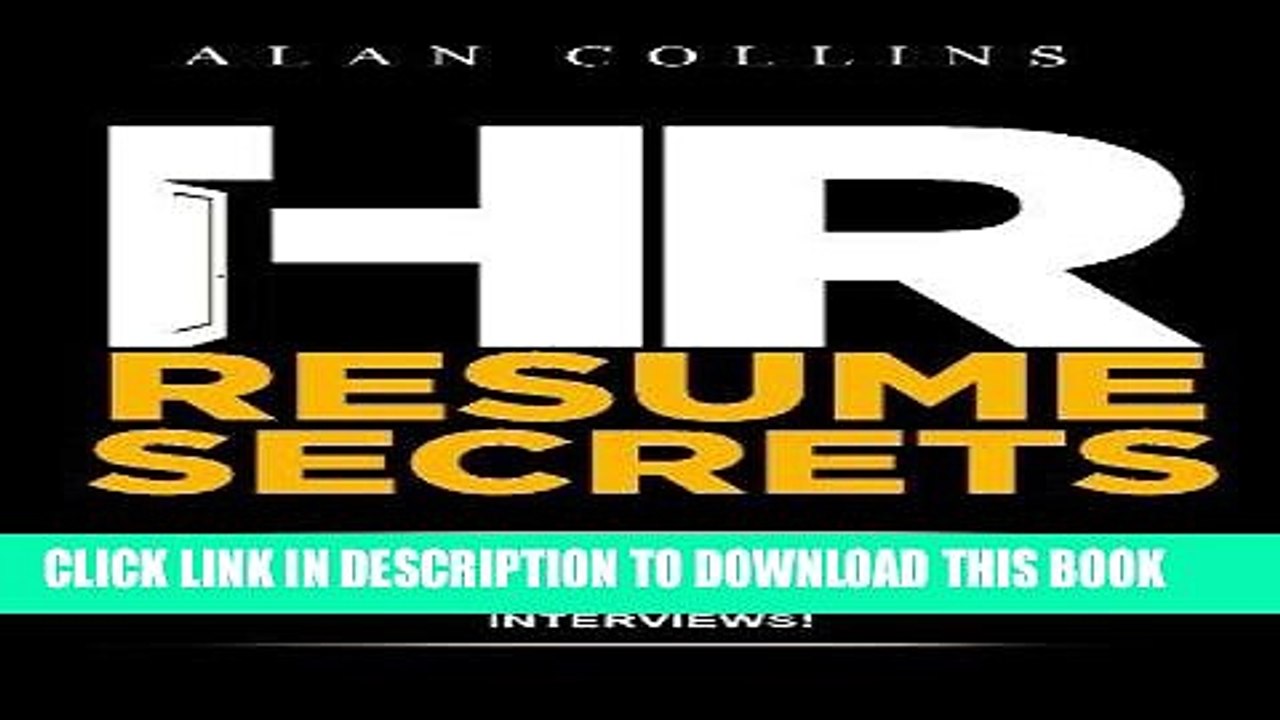 [PDF] HR Resume Secrets: How To Create An Irresistible Human Resources Resume That Will  Open