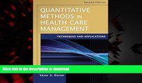 liberty books  Quantitative Methods in Health Care Management: Techniques and Applications online