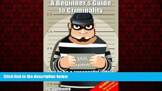 Free [PDF] Downlaod  A Beginners Guide to Criminality: how to be a successful villain  DOWNLOAD