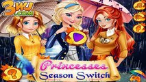 Princesses Season Switch - princess elsa, anna and princess ariel dress up games