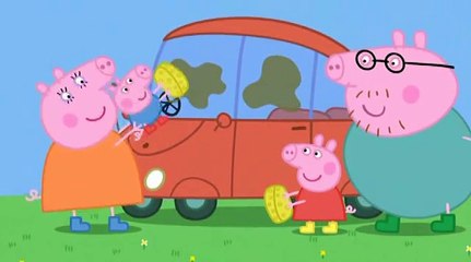 Peppa Pig 粉红猪小妹 s1 49 Cleaning the Car【中文版】