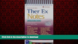 Best book  Ther Ex Notes: Clinical Pocket Guide (Davis s Notes) online to buy