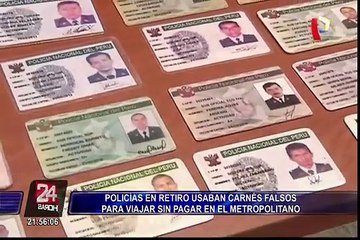 Policías en retiro usaban carnets falsos para no pagar pasaje en el Metropolitano