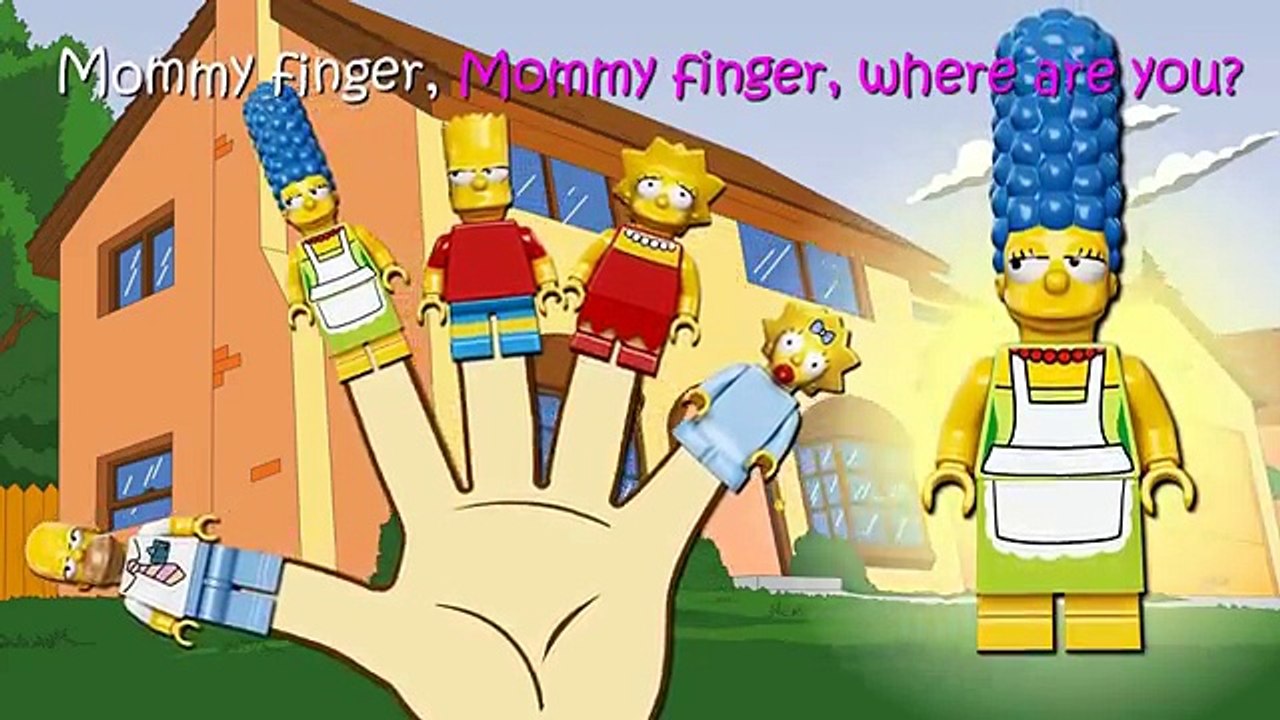 The Simpsons Lego 3D Finger Family / Nursery Rhymes