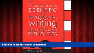 Best books  A Coursebook on Scientific and Professional Writing for Speech-Language Pathology