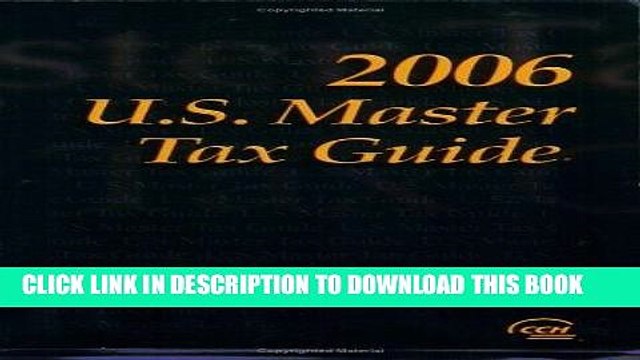 [PDF] Epub U.S. Master Tax Guide, 2006 Full Download
