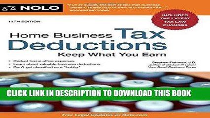 [PDF] Mobi Home Business Tax Deductions: Keep What You Earn Full Download