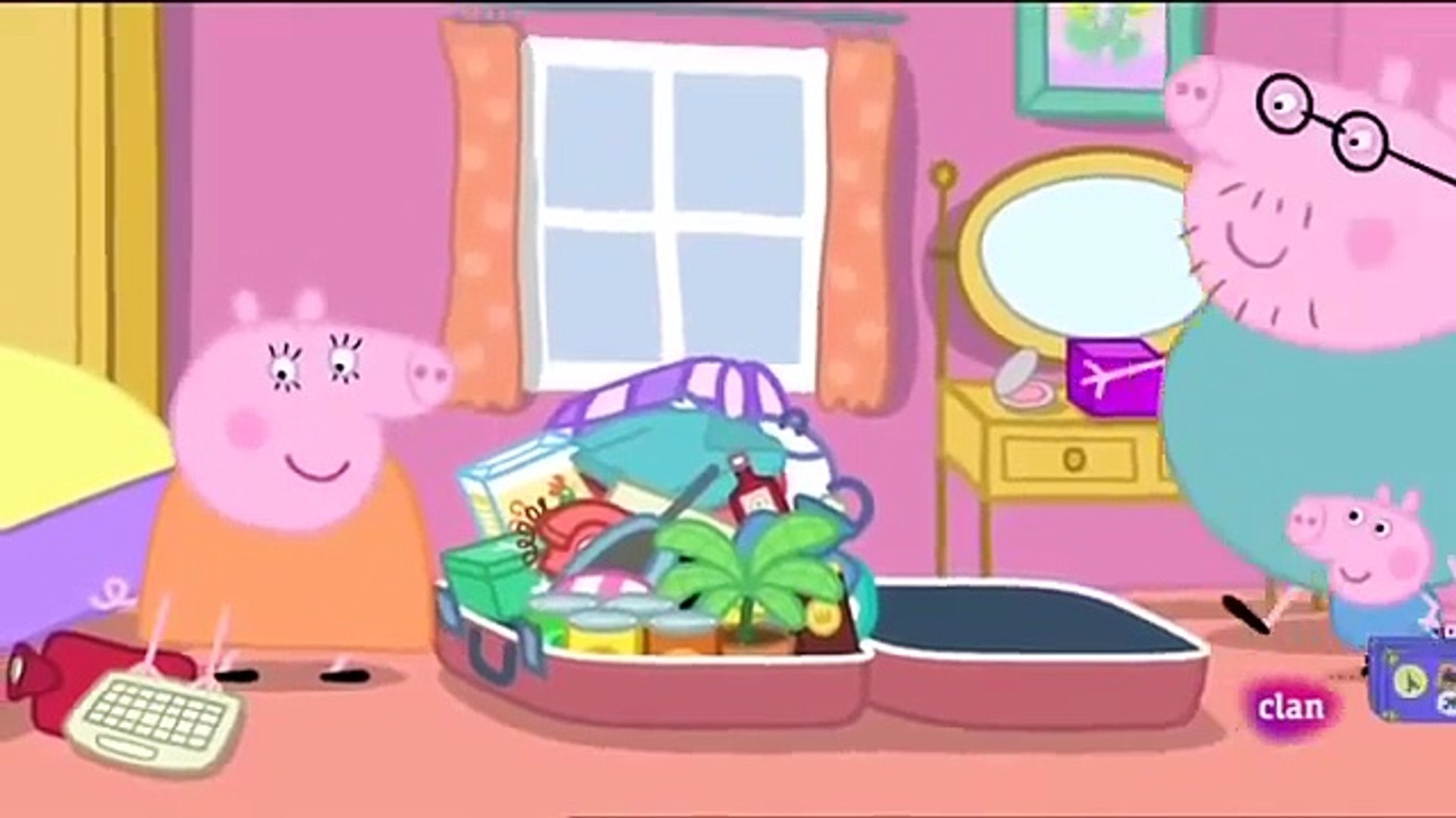 peppa pig en el avión