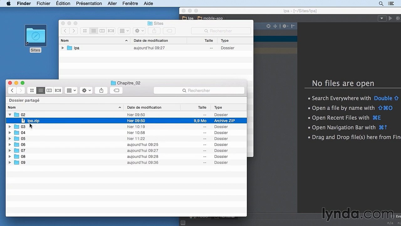 Utiliser les fichiers source