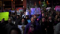 US: Anti-Trump protests run into third night