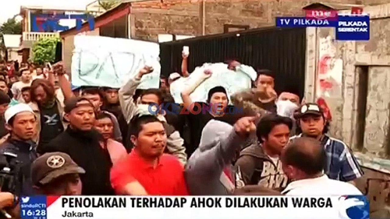 Kampanye Cagub Petahana Ahok Kembali Ditolak Warga
