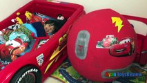 100  cars toys GIANT EGG SURPRISE OPENING Disney Pixar Lightning McQueen kids video Ryan ToysReview