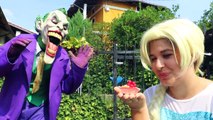 Frozen Elsa Turns Into BAD EVIL ELSA?! w/ Spiderman Hulk & Joker! Superhero fun!