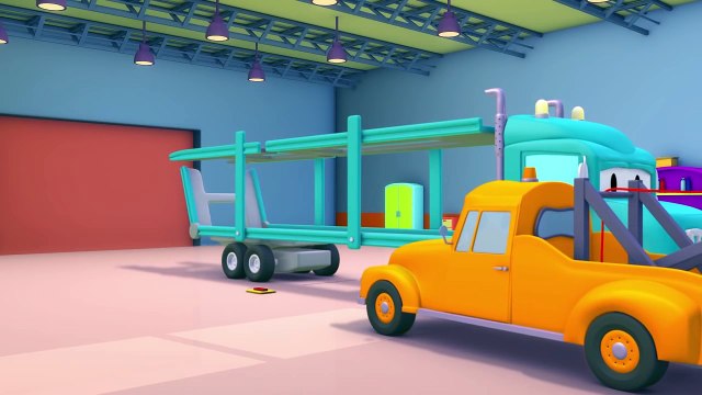 Эвакуатор Том и контейнер для перевозки машина в Автомобильный Город _ Мультфильм для детей