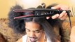 How To: Straightening My  Boyfriend's Natural Hair | Curly to Straight Hair Tutorial
