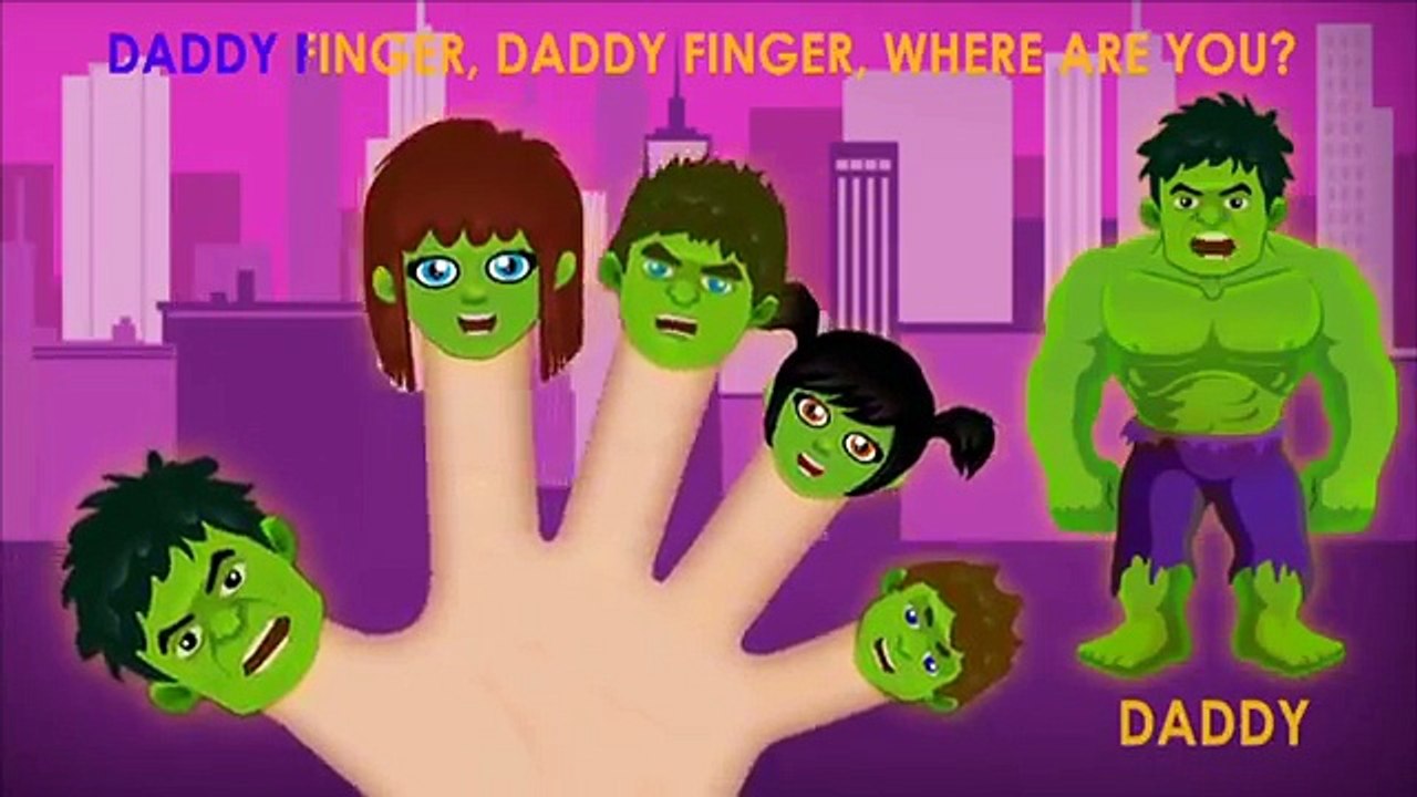 Hulk Finger Family Nursery Rhymes Lyrics
