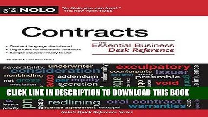 [PDF] Contracts: The Essential Business Desk Reference Full Online