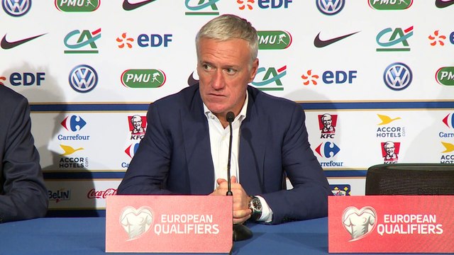 Qualifs CM 2018 France - Suède: conférence d'après match de Didier Deschamps