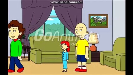 Caillou pinches Rosie and gets grounded