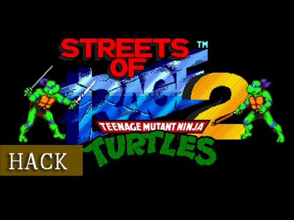 Streets of Rage 2 - Teenage Mutant Ninja Turtles - SoR hack - Megadrive/Genesis (1080p 60fps)