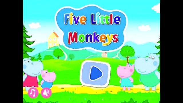 Пеппа Пять маленьких обезьянок прыгают на кровати Peppa Five little monkeys jumping on the bed