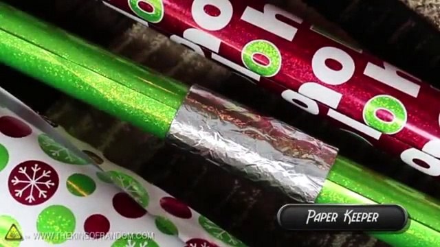 Wrapping the roll of toilet paper with aluminum foil