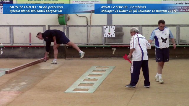 Second tour, second tir de précision, Club Elite Masculin, J4, Montélimar contre Fontaine, Sport Boules, saison 2016-2017