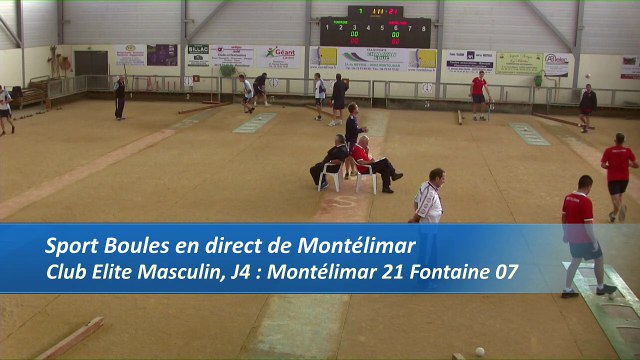 Troisième tour, tir rapide en double, Club Elite Masculin, J4, Montélimar contre Fontaine, Sport Boules, saison 2016-2017