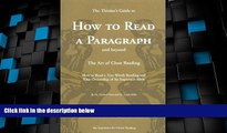 Big Sales  The Thinker s Guide to How to Read a Paragraph: The Art of Close Reading  Premium