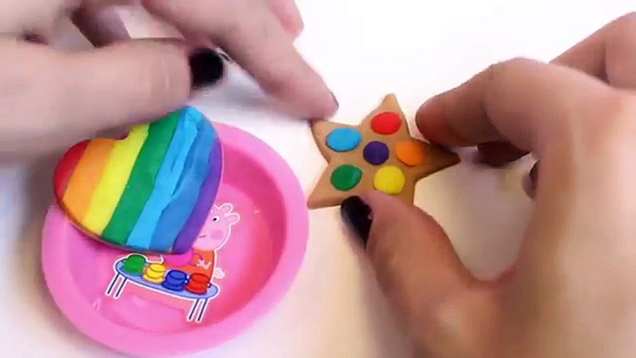 Peppa Pig Cooking Play Set Rainbow Play Doh Food Rainbow Ice Cream Playdough Chef Peppa Pig Colours
