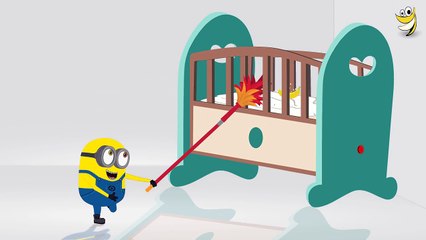 Minions Vs Hulk in Gym Funny Prank Cartoon! Finger Family_18