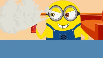 Minions Vs Hulk in Gym Funny Prank Cartoon! Finger Family_26