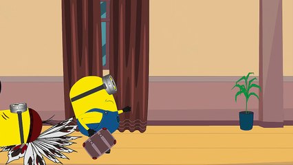 Minions Vs Hulk in Gym Funny Prank Cartoon! Finger Family_41