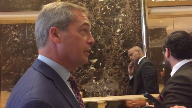Nigel Farage arrives at Trump Tower
